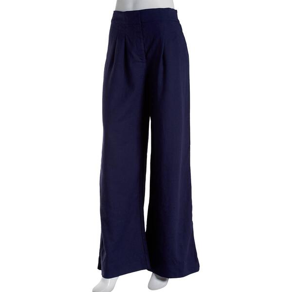 Womens Philosophy Fly Front Linen Pant with Back Elastic - image 