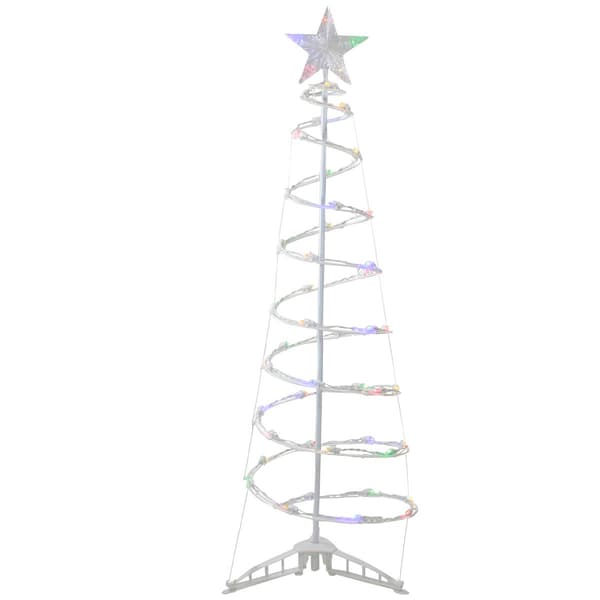 Northlight Seasonal 4ft. Multicolor LED Spiral Cone Tree