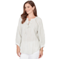 Petite Ruby Rd. Renaissance Romance Crinkle Stripe Blouse - image 2