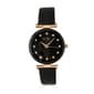 Womens Jessica Simpson Rose/Black Metal Bezel Watch-JS0020RG - image 1