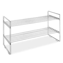 Halter 5 Tier Stainless Steel Shoe Rack Shoe Storage Stackable Shelves - Gray