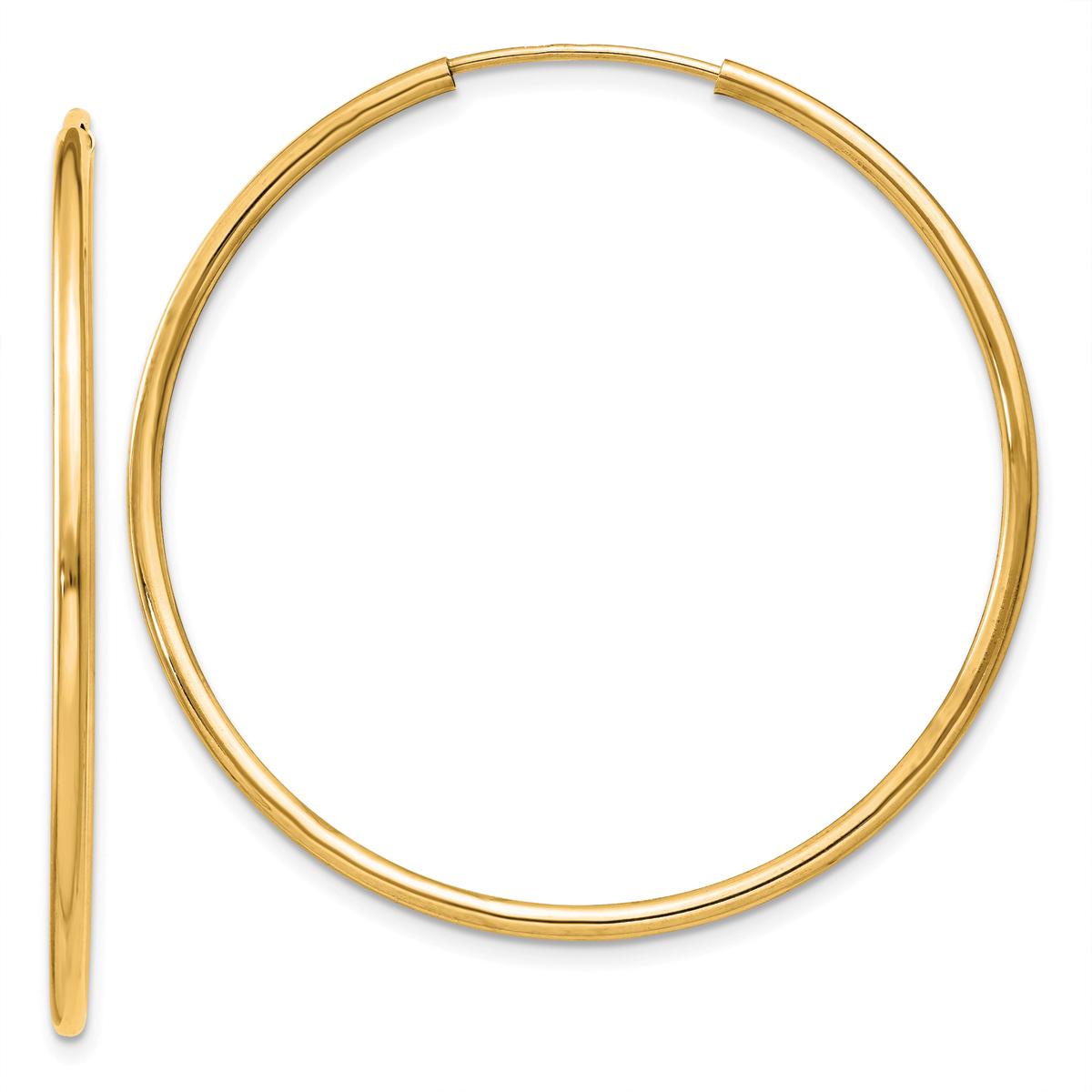 Gold Classics™ 40mm 14kt. Polished Endless Hoop Earrings