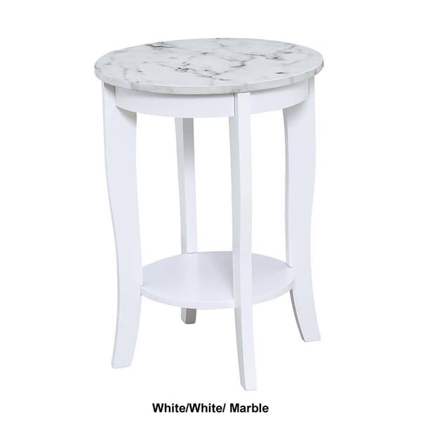Convenience Concepts American Heritage Marble Round End Table