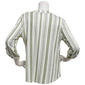 Womens Cure 3/4 Roll Tab Sleeve Pocket Stripe Zip Neck Blouse - image 2