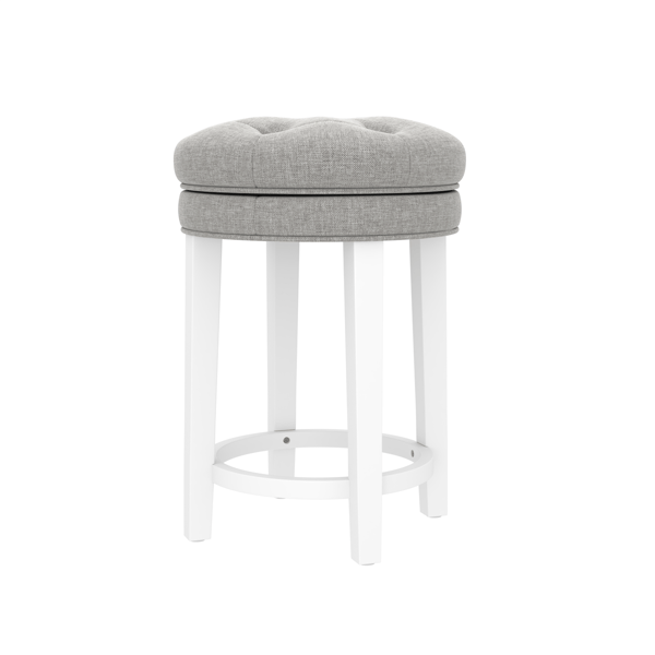 HH2 Home Krauss Grey Backless Swivel Counter Height Stool