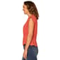 Womens Democracy Cap Sleeve Pleated Persimmon Peplum Blouse - image 3