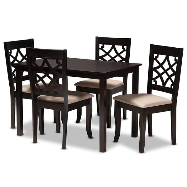 Baxton Studio Mael 5pc. Wood Dining Set