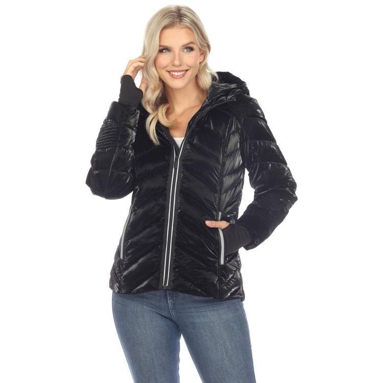 Womens White Mark Midweight Quilted Puffer Jacket