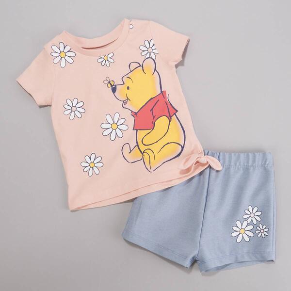 Baby Girl &#40;12-24M&#41; Disney&#40;R&#41; Winnie The Pooh Daisy Top & Shorts Set - image 