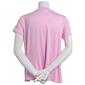 Petite Jessica Simpson Short Sleeve Solid V-Neck Pajama Tee - image 4