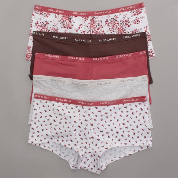 Womens Laura Ashley® 5pk. Logo Waistband Boyshorts - LS2186-5PKAC - image 