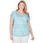 Plus Size Hearts of Palm Feeling Just Lime Watercolor Leaves Top - image 1