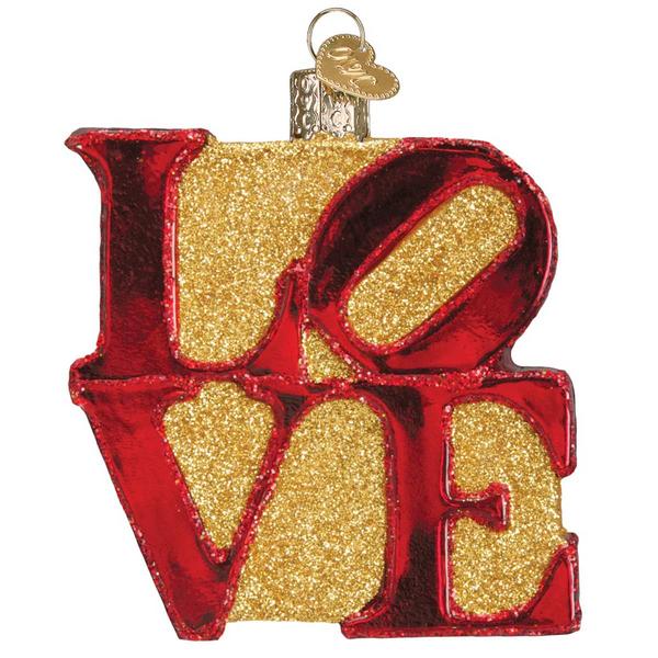 Old World Christmas Love Glass Ornament