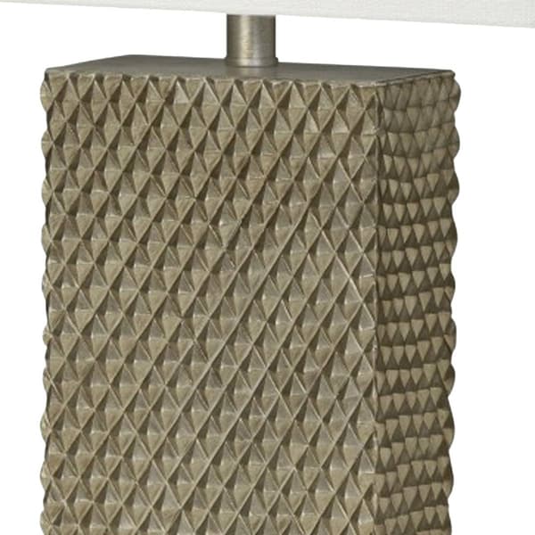 9th & Pike® 29in. Golden Waffle Table Lamp