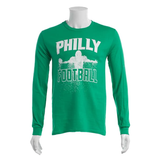 Mens Tailgate Philadelphia Football Dissolve Long Sleeve Tee