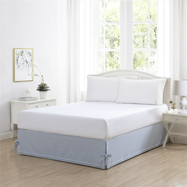 Laura Ashley® Hedy Gingham Tailored Bed Skirt