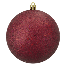 Northlight Holographic Glitter Burgundy Christmas Ball Ornament