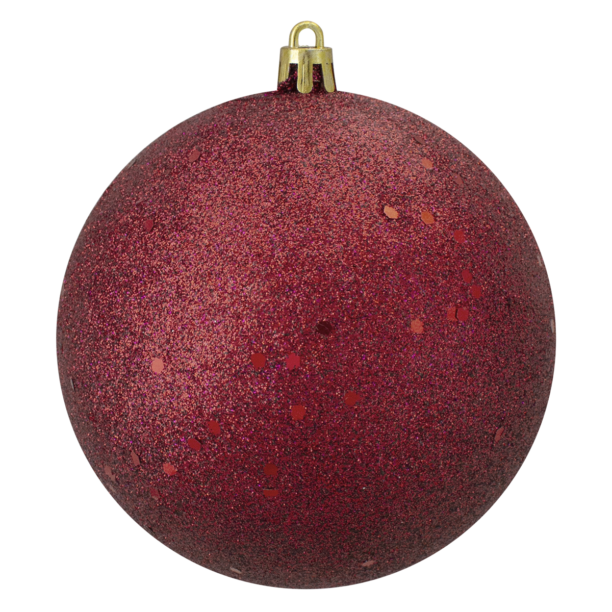 Northlight Holographic Glitter Burgundy Christmas Ball Ornament