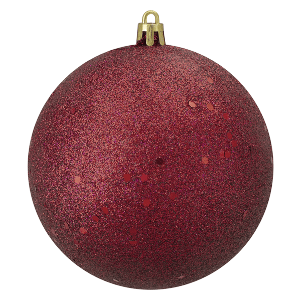 Northlight Holographic Glitter Burgundy Christmas Ball Ornament
