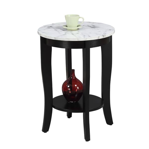 Convenience Concepts American Heritage Marble Round End Table