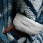 Adult Unisex Coleman® Sherpa Plush Oversized Blue Blanket Hoodie - image 3