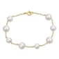 Gemstone Classics(tm) White Freshwater Pearl Yellow Silver Bracelet - image 1