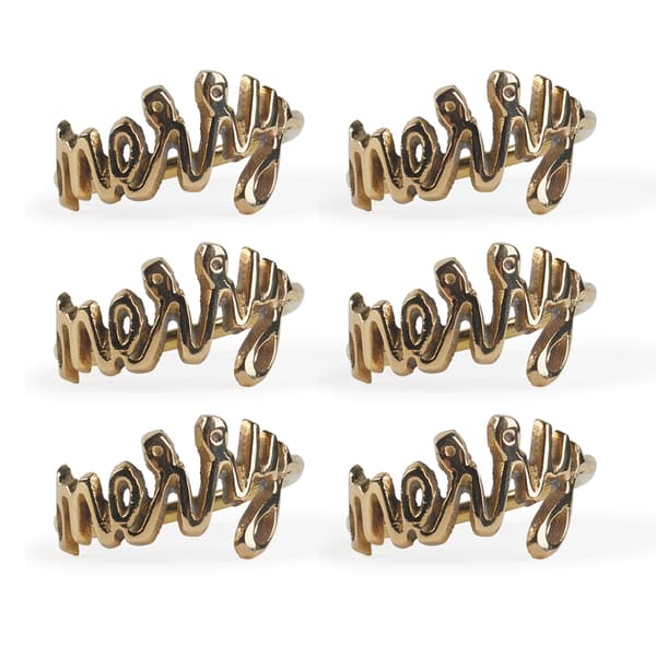 DII(R) Merry Napkin Rings - Set of 6 - image 