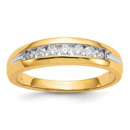 Mens Gentlemens Classics(tm) 14kt. Gold 1/3ctw. Channel Diamond Ring