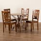 Baxton Studio Liese Walnut Brown Finished Wood 5pc. Dining Set - image 8