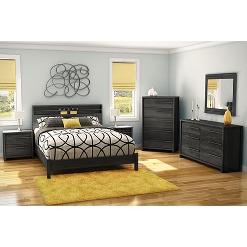 South Shore 2-Drawer Nightstand - Grey Oak