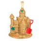 Wearable Art Gold-Tone Sandcastle with Shovel Enhancer Pendant - image 1