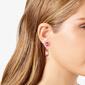 GUESS Pink Floral Clip On Drop Earrings - image 3