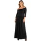 Plus Size 24/7 Comfort Apparel Off The Shoulder Pleated Maxi Dres - image 1
