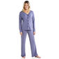 Womens Danskin Long Sleeve Wide Rib Pajama Set - image 1