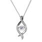 Splendere Sterling Silver Cubic Zirconia X Necklace - image 1