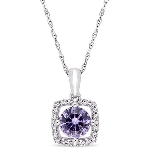 Gemstone Classics&#40;tm&#41; 10kt. Gold & Alexandrite Necklace