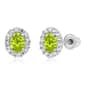 Gemstone Classics&#40;tm&#41; 14kt. White Gold Peridot Oval Earrings - image 1