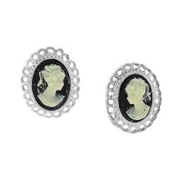 Signature 1928 Cameo Classic Clip On Earrings