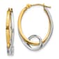Gold Classics(tm) 14kt. Two-Tone Hoop With Loop Earrings - image 1