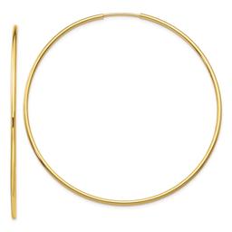 Gold Classics(tm) 10kt. Polished 54mm Endless Tube Hoop Earrings