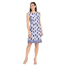 Womens R&amp;M Richards Blue Wave Sleeveless A-Line Dress