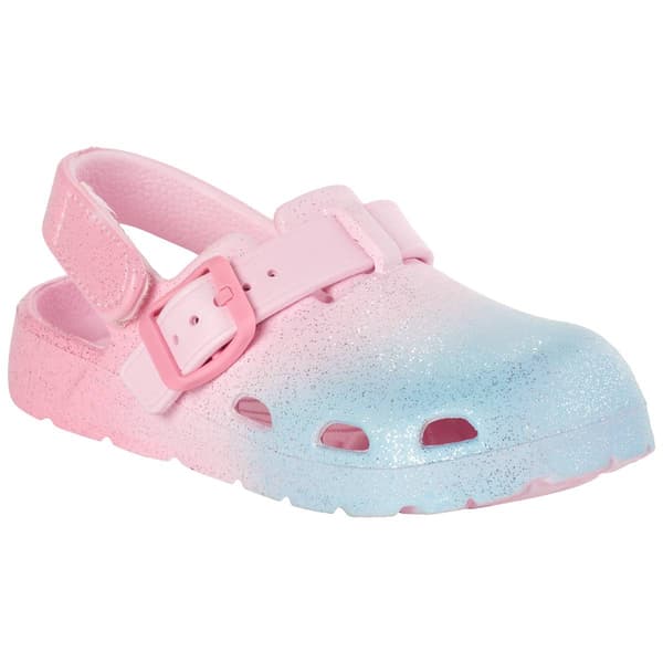 Little Girls Josmo Eva Sparkle Ombre Buckle Clogs - image 