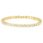 Athra Gold over Brass Single Honeycomb Crystal Coil Bracelet - image 1