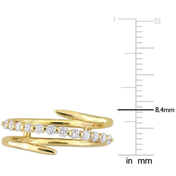 Gold Plated 1 3/4ctw. Lab Grown Diamond Band