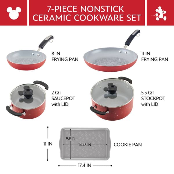 Farberware&#174; Disney Bon Voyage Ceramic Nonstick 7pc. Cookware Set