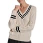 Womens DKNY Sport Long Sleeve V-Neck Cable Sweater - image 1