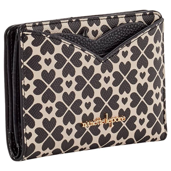 Womens Nanette Lepore Heart Geo Bifold/Credit Card Wallet