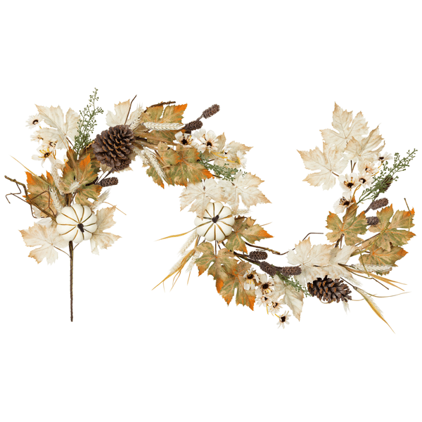 Northlight 5ft. Pumpkin & Pinecone Fall Harvest Garland