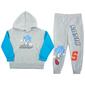Boys &#40;4-7&#41; Sonic Hoodie & Jogger Sweatpants Set - Grey/Blue - image 1