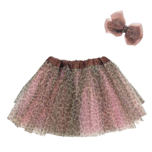 Girls &#40;7-16&#41; Mi Amore Gigi Leopard Tutu & Bow Set - image 